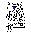 Map of Cullman County