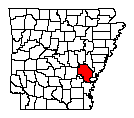 Map of Arkansas County