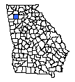 Map of Bartow County