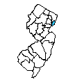 Map of Hudson County