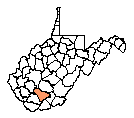 Map of Raleigh County