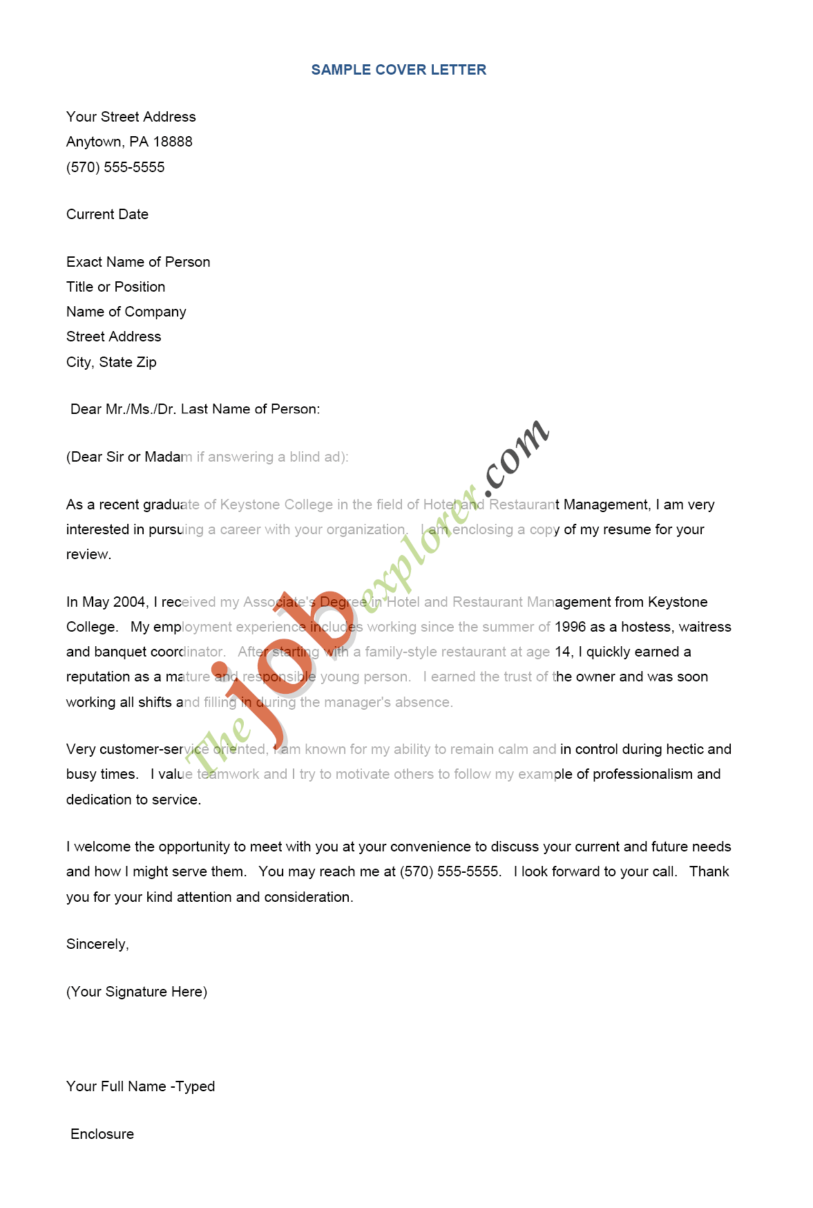 Free Cover Letter Examples and Writing Tips - Job Searching