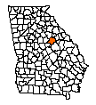 Map of Hancock County