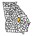 Map of Laurens County