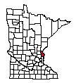 Map of Chisago County