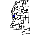 Map of Sharkey County