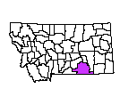 Map of Big Horn County