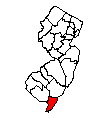 Map of Cape May County