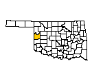 Map of Roger Mills County