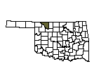 Map of Woods County