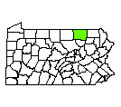 Map of Bradford County