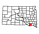 Map of Bon Homme County