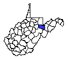 Map of Tucker County